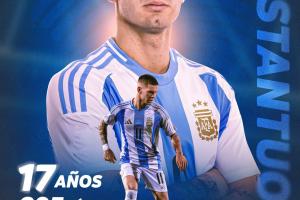 17岁295天！马斯坦托诺替补登场，上演阿根廷国家队首秀