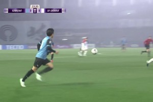 申花丢球！佐佐木旭内切兜射破门，申花总比分被1-1扳平