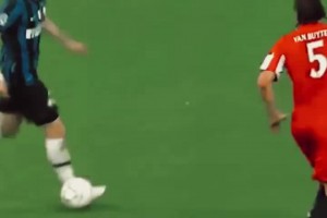 国米VS拜仁欧冠名场面：拉诺基亚大长腿极限解围