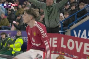 曼联再下一城！B费再送助攻，加纳乔禁区内抽射近角破门！