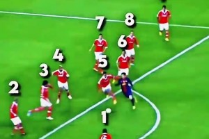 足坛名场面：防守梅西，究竟需要几人？