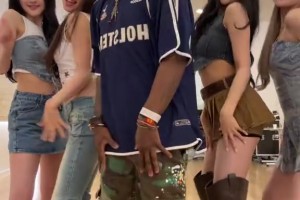 让你小子吃上了！甲亢哥和四位女团小姐姐共舞